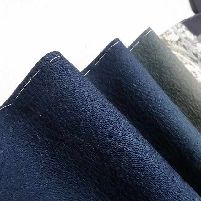 tomihisa 新品 金彩友禅作家 和田光正 落款 唐花 着物 正絹 仕付け糸付 トールサイズ”紫黒に浮かぶ金彩の煌めき”訪問着 6916