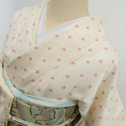 tomihisa 新品 やまと誂製 ゴールドラベル“お洒落小紋に笑顔を添えれば貴女に芽生える素敵な予感”着物 正絹 仕付け糸付 小紋 6936