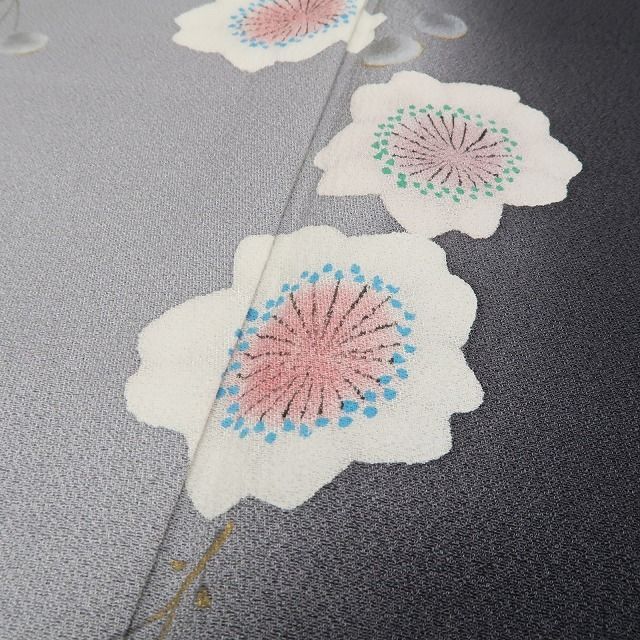 tomihisa 新品 桜×さくらんぼ モノトーン 着物 仕付け糸付 トールサイズ”上品な佇まいに愛らしさを添えるさくらんぼ”訪問着 6950