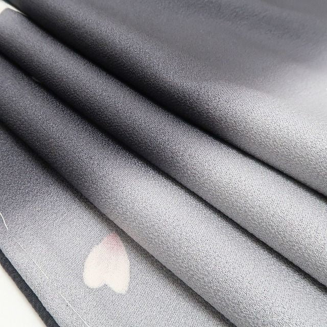 tomihisa 新品 桜×さくらんぼ モノトーン 着物 仕付け糸付 トールサイズ”上品な佇まいに愛らしさを添えるさくらんぼ”訪問着 6950