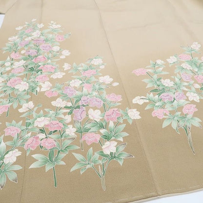 tomihisa 新品 手描き友禅 落款 着物 正絹 仕付け糸付”静けさに花ひらく手描き友禅”訪問着 6956