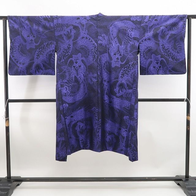 tomihisa 新品 お仕立て上がり品 龍 ドラゴン 着物“異彩を放って視線を釘付け！”仕付け糸付 ロング丈 お召地 長羽織 6959