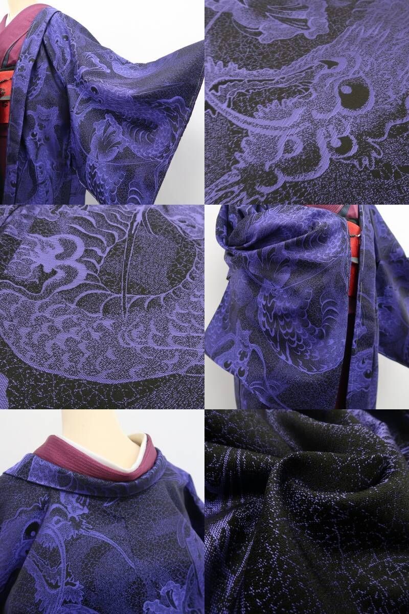 tomihisa 新品 お仕立て上がり品 龍 ドラゴン 着物“異彩を放って視線を釘付け！”仕付け糸付 ロング丈 お召地 長羽織 6959