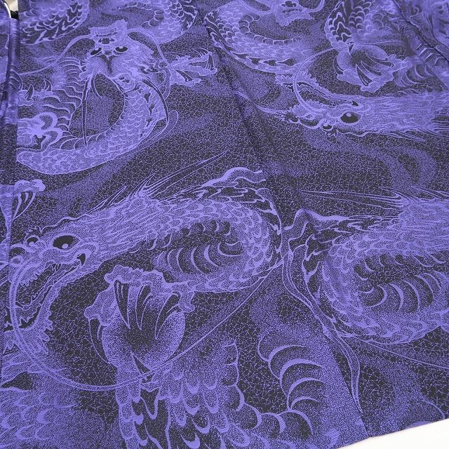 tomihisa 新品 お仕立て上がり品 龍 ドラゴン 着物“異彩を放って視線を釘付け！”仕付け糸付 ロング丈 お召地 長羽織 6959