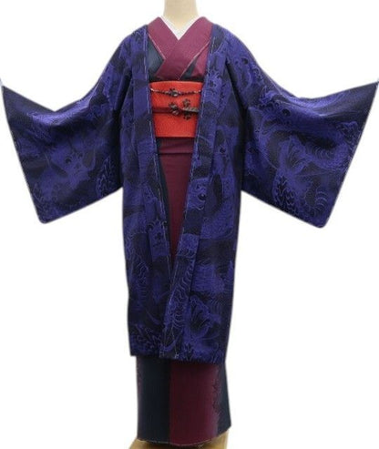 tomihisa 新品 お仕立て上がり品 龍 ドラゴン 着物“異彩を放って視線を釘付け！”仕付け糸付 ロング丈 お召地 長羽織 6959