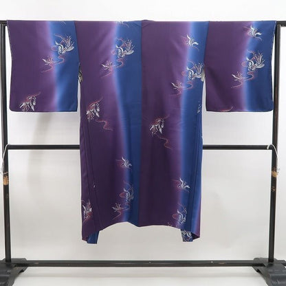 tomihisa 新品 お仕立て上がり品 京印伝 鳥 縦暈し“夢見て叶う自分だけのプレミアム”着物 仕付け糸付 ロング丈 長羽織 6961