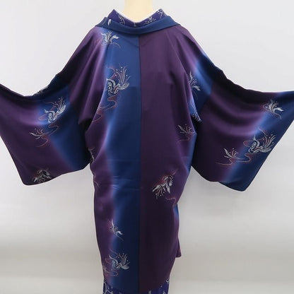 tomihisa 新品 お仕立て上がり品 京印伝 鳥 縦暈し“夢見て叶う自分だけのプレミアム”着物 仕付け糸付 ロング丈 長羽織 6961