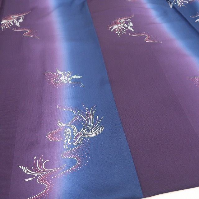 tomihisa 新品 お仕立て上がり品 京印伝 鳥 縦暈し“夢見て叶う自分だけのプレミアム”着物 仕付け糸付 ロング丈 長羽織 6961