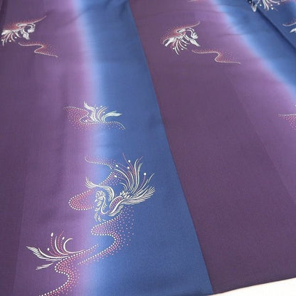 tomihisa 新品 お仕立て上がり品 京印伝 鳥 縦暈し“夢見て叶う自分だけのプレミアム”着物 仕付け糸付 ロング丈 長羽織 6961