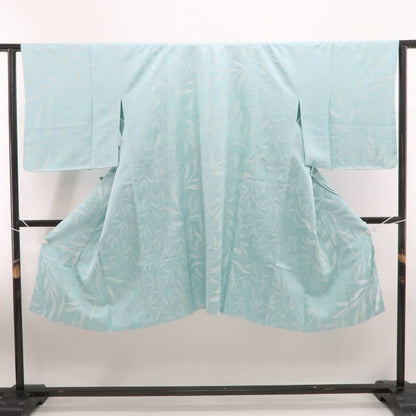 tomihisa 新品 リーフ柄 着物 正絹“身も心も熱くなれ！言葉にできない果報の温もり”仕付け糸付 ロング丈 お召地 道中着 6964
