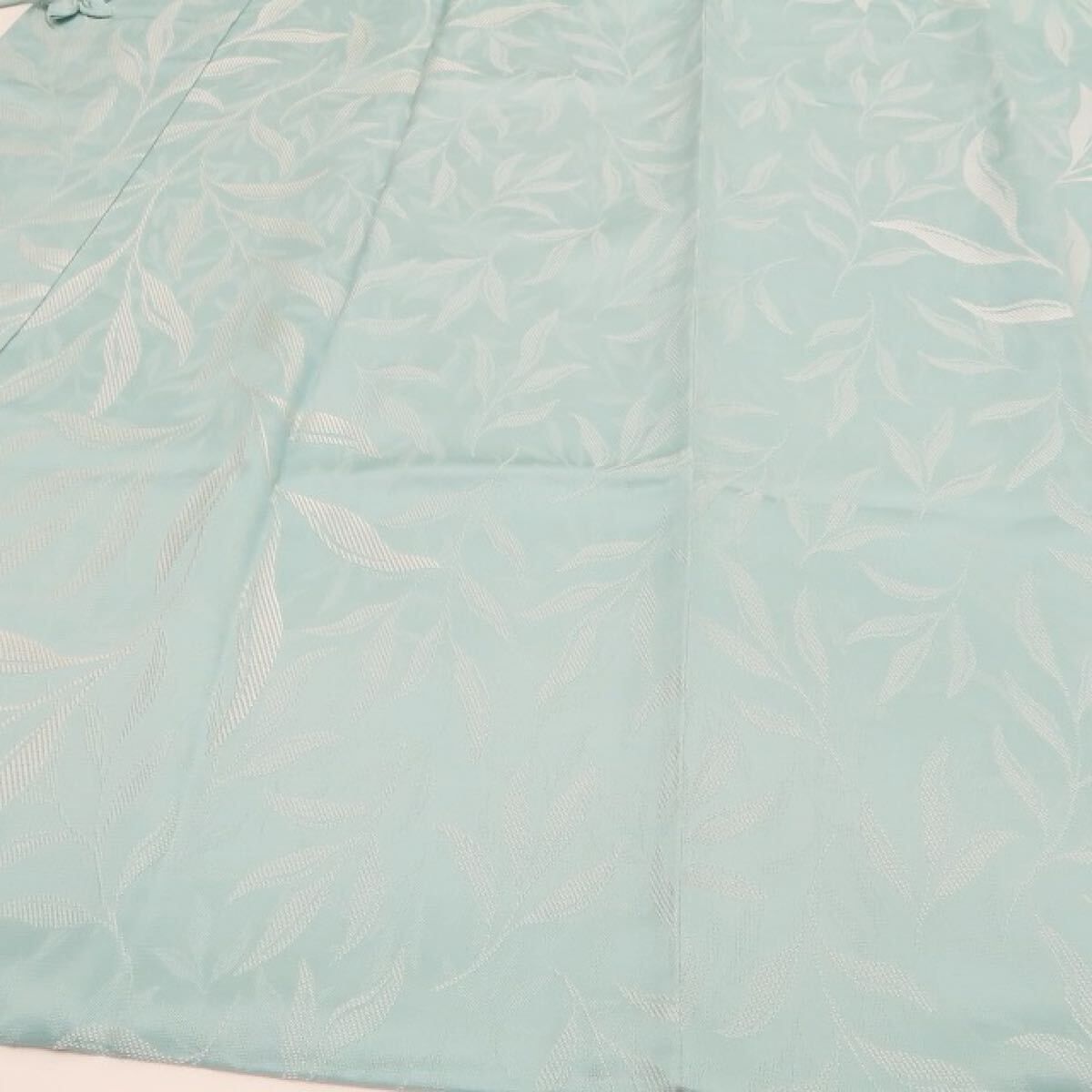 tomihisa 新品 リーフ柄 着物 正絹“身も心も熱くなれ！言葉にできない果報の温もり”仕付け糸付 ロング丈 お召地 道中着 6964