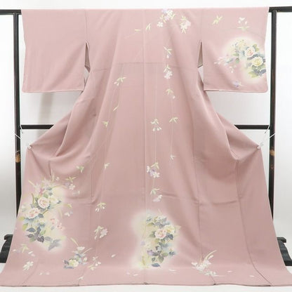 tomihisa 新品 手描き友禅 椿 着物 正絹 仕付け糸付”椿が語る上品な華やかさ”訪問着 6978