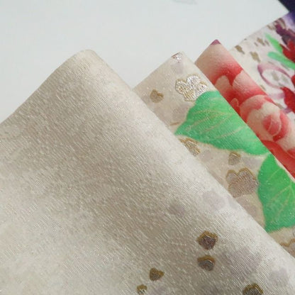 【中古】tomihisa 薔薇 銀通し 着物 正絹 成人式 振袖 7005