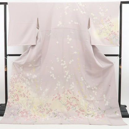 tomihisa 新品 京加賀友禅 松本健一 落款 着物 正絹 仕付け糸付”淡く香る花々で装いに上品な華を添えて”訪問着 7005
