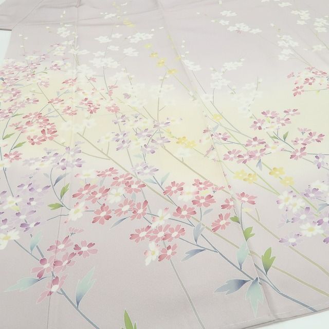 tomihisa 新品 京加賀友禅 松本健一 落款 着物 正絹 仕付け糸付”淡く香る花々で装いに上品な華を添えて”訪問着 7005