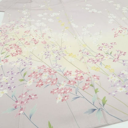 tomihisa 新品 京加賀友禅 松本健一 落款 着物 正絹 仕付け糸付”淡く香る花々で装いに上品な華を添えて”訪問着 7005