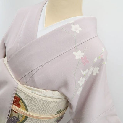 tomihisa 新品 京加賀友禅 松本健一 落款 着物 正絹 仕付け糸付”淡く香る花々で装いに上品な華を添えて”訪問着 7005