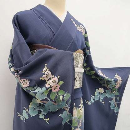 tomihisa 未着用 十日町友禅 阿部佳雪 落款 茶屋辻 着物 正絹 仕付け糸付”茶屋 辻が描く穏やかな晴れの日”訪問着 7012