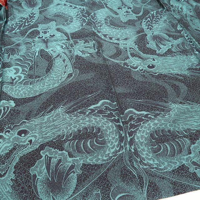tomihisa 新品 お仕立て上がり品 ドラゴン 鳥獣戯画 着物“視線を釘付け！個性の先に見えるもの”仕付け糸付 ロング丈 長羽織 7076