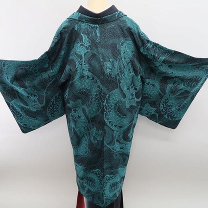 tomihisa 新品 お仕立て上がり品 ドラゴン 鳥獣戯画 着物“視線を釘付け！個性の先に見えるもの”仕付け糸付 ロング丈 長羽織 7076