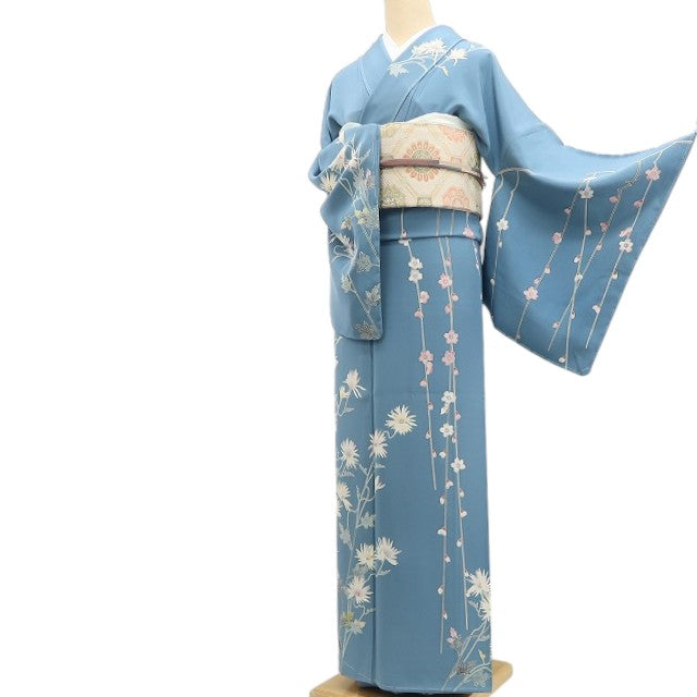 【新古品】tomihisa 新品 本加賀友禅 川端文子 落款 着物 正絹 仕付け糸付 訪問着 7313