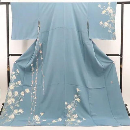【新古品】tomihisa 新品 本加賀友禅 川端文子 落款 着物 正絹 仕付け糸付 訪問着 7313