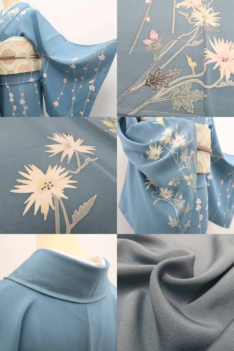 【新古品】tomihisa 新品 本加賀友禅 川端文子 落款 着物 正絹 仕付け糸付 訪問着 7313