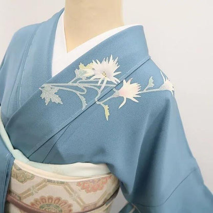 【新古品】tomihisa 新品 本加賀友禅 川端文子 落款 着物 正絹 仕付け糸付 訪問着 7313
