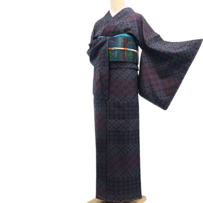 【新古品】tomihisa 新品 五重織経錦 着物 正絹 仕付け糸付 お召 7324