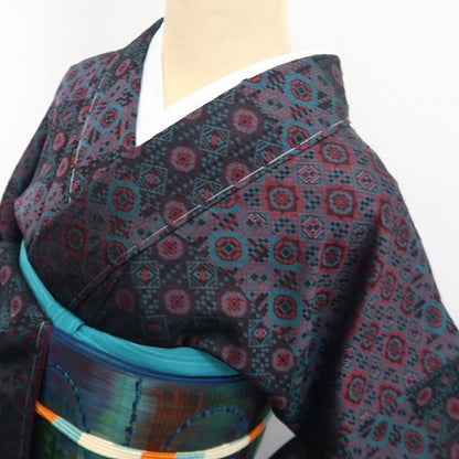 【新古品】tomihisa 新品 五重織経錦 着物 正絹 仕付け糸付 お召 7324