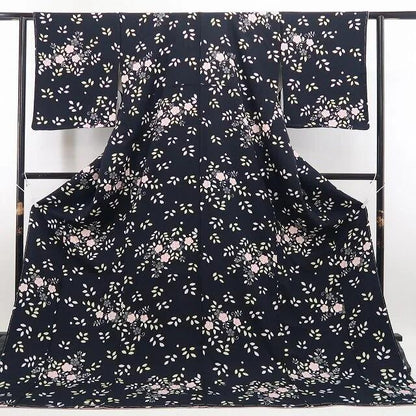 【中古】tomihisa 美品 着物 正絹 仕付け糸付 小紋 7387