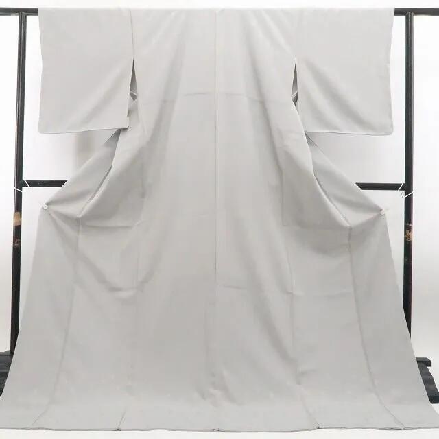 【中古】tomihisa 未着用 着物 正絹 仕付け糸付 色無地 7402