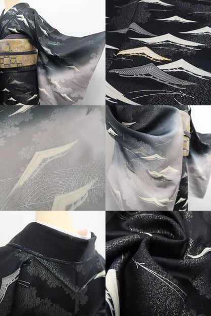 【新古品】tomihisa 新品 金糸刺繍 着物 正絹 仕付け糸付 訪問着 7422