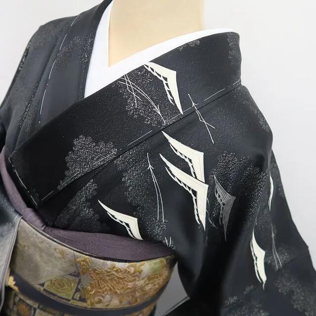 【新古品】tomihisa 新品 金糸刺繍 着物 正絹 仕付け糸付 訪問着 7422