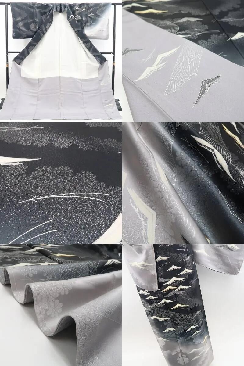 【新古品】tomihisa 新品 金糸刺繍 着物 正絹 仕付け糸付 訪問着 7422