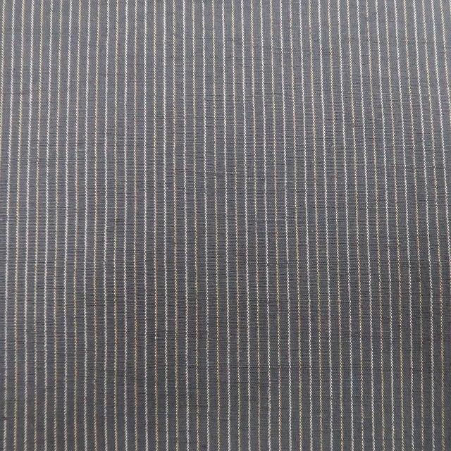 【中古】tomihisa 美品 奥順謹製 はたおり娘 縦縞 着物 正絹 証紙付 仕付け糸付 結城紬 7425
