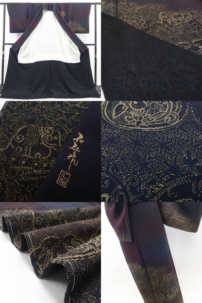 【新古品】tomihisa 新品 前田仁仙 落款 暈し 着物 正絹 仕付け糸付 訪問着 7437