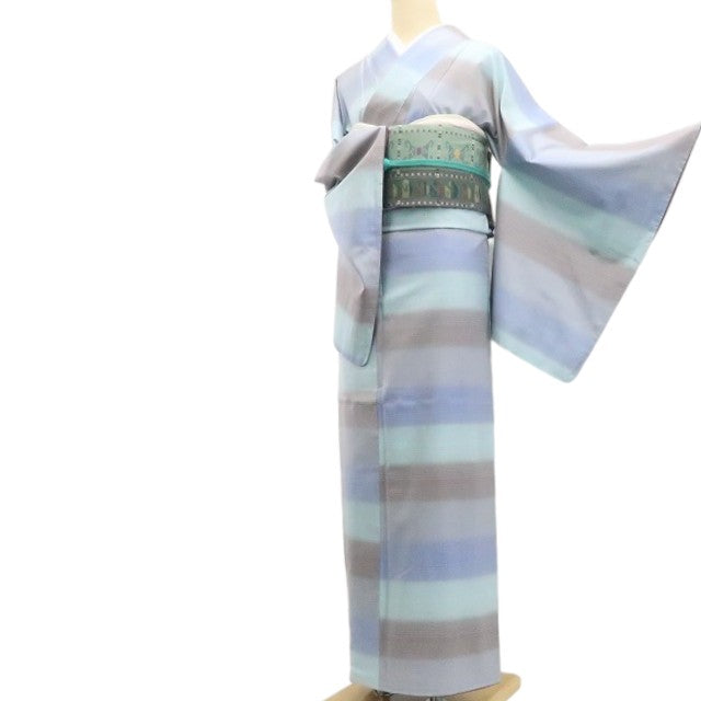 【新古品】tomihisa 新品 着物 正絹 証紙付 仕付け糸付 本場大島紬 7448