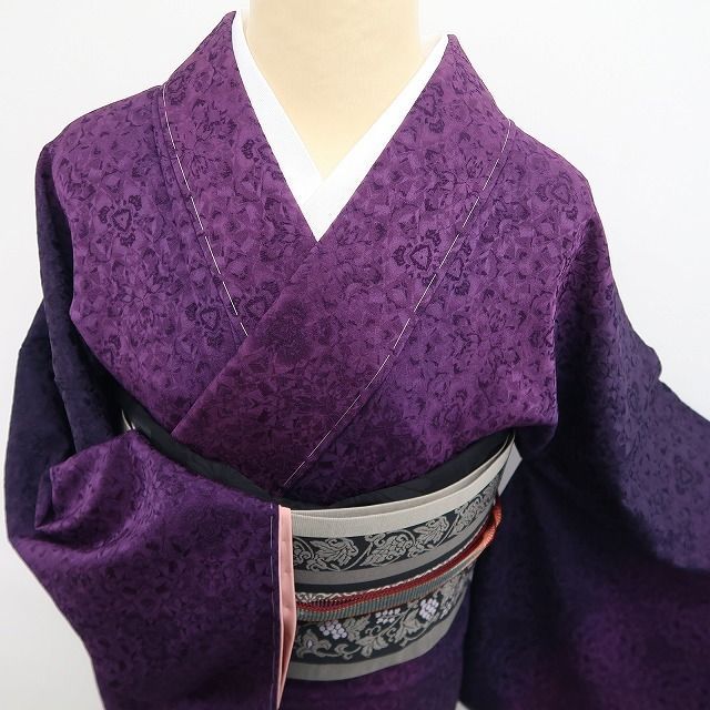 【新古品】tomihisa 新品 BANKAN 縦暈し 着物 正絹 仕付け糸付 小紋 7451