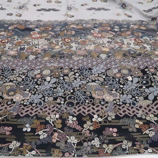 【新古品】tomihisa 新品 総刺繍 着物 正絹 仕付け糸付 訪問着 7453