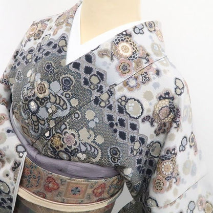 【新古品】tomihisa 新品 総刺繍 着物 正絹 仕付け糸付 訪問着 7453