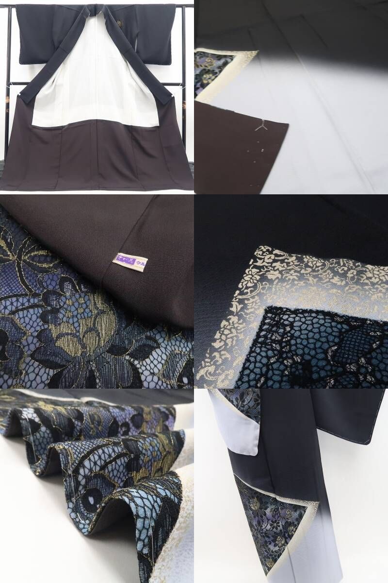 【新古品】tomihisa 新品 さが美謹製 レース 着物 正絹 仕付け糸付 訪問着 7458