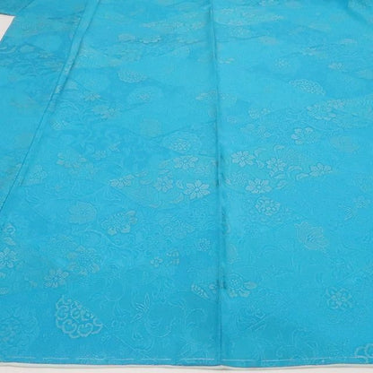 【新古品】tomihisa 新品 前田仁仙 落款 唐花 着物 正絹 仕付け糸付 ワイドサイズ お召 7468