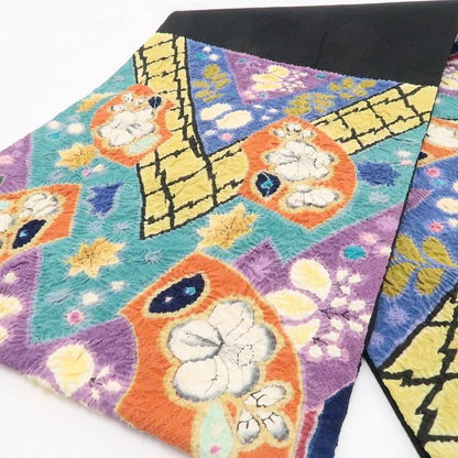 【中古】tomihisa 美品 辻ヶ花 絞り 落款 着物 正絹 作家物 袋帯 7470