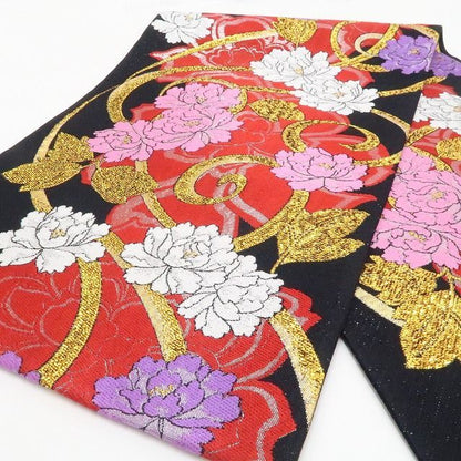 【新古品】tomihisa 新品 牡丹 着物 正絹 成人式 振袖用 袋帯 7473