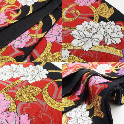 【新古品】tomihisa 新品 牡丹 着物 正絹 成人式 振袖用 袋帯 7473