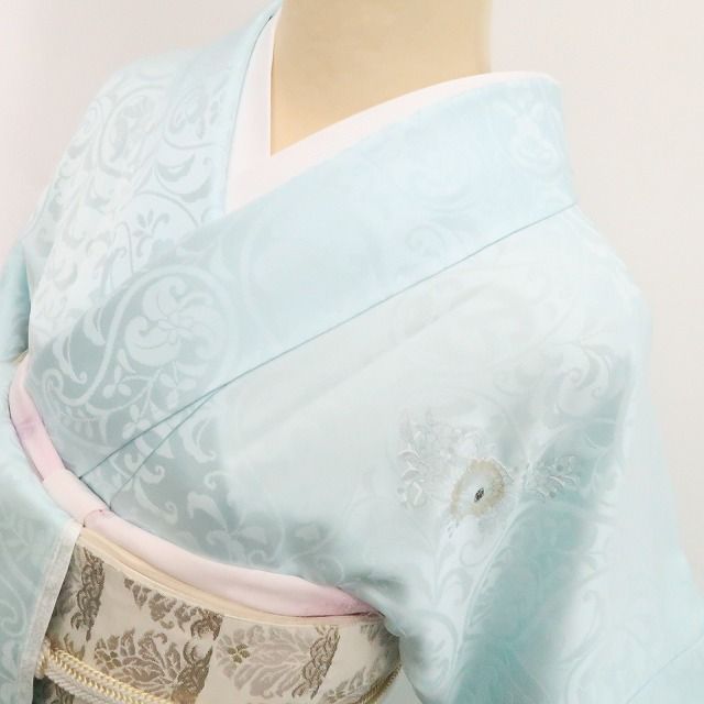 【新品】tomihisa 新品 お仕立て上がり品 金彩 唐花 着物 仕付け糸付 トールサイズ 訪問着 7487