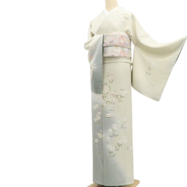 【新古品】tomihisa 新品 ほていや謹製 手描き友禅 着物 正絹 仕付け糸付 訪問着 7490