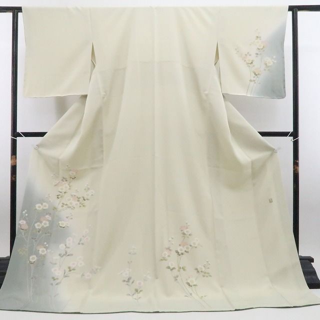 【新古品】tomihisa 新品 ほていや謹製 手描き友禅 着物 正絹 仕付け糸付 訪問着 7490