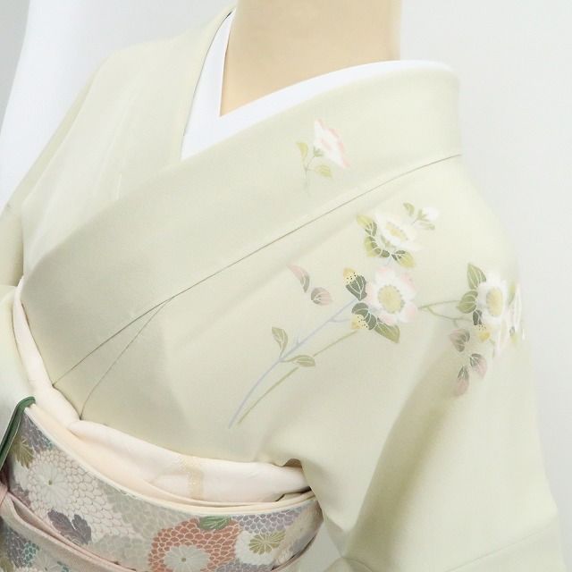 【新古品】tomihisa 新品 ほていや謹製 手描き友禅 着物 正絹 仕付け糸付 訪問着 7490